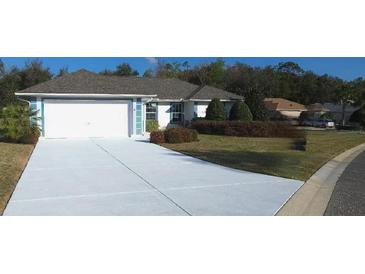 Charming single-story home with a spacious driveway and well-maintained landscaping, providing great curb appeal at 17536 Se 121St Cir, Summerfield, FL 34491