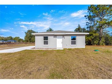 Newly constructed single story home with front yard and driveway at 13183 Sw 113Th Place, Dunnellon, FL 34432