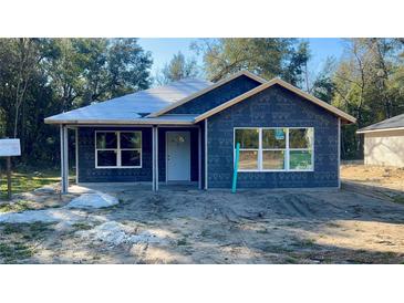 New construction home exterior, featuring a white door and windows at 2998 Se 140Th Ln, Summerfield, FL 34491