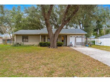 One-story house with a large yard and mature trees at 55 Almond Rd, Ocala, FL 34472