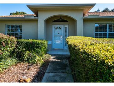 Inviting home exterior with a well-manicured front yard and walkway at 3333 Nw 47Th Ct, Ocala, FL 34482