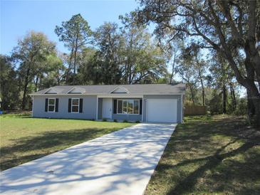 Charming single-story home with well-maintained lawn and attached garage in a serene setting at 13099 Ne 7 Loop, Silver Springs, FL 34488