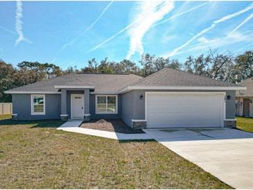 Charming single-story home featuring a two-car garage, well-maintained lawn, and inviting front entrance at 201 Locust Rd, Ocala, FL 34472