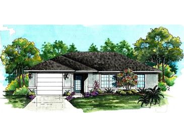 Craftsman style home with a two-car garage and landscaped front yard at 228 Juniper Loop Circle, Ocala, FL 34480