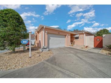 Charming single-story home with an attached two-car garage and well-maintained landscaping at 1019 Avalon Ave, Lady Lake, FL 32159