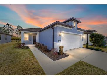 Charming one-story home boasts a well-manicured lawn, two-car garage, and inviting entryway at 5870 Sw 93Rd Cir, Ocala, FL 34481