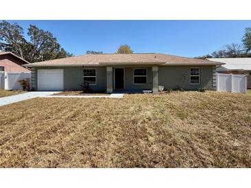 Charming one-story home featuring a well-maintained lawn and attached garage at 43 Pine Radl, Ocala, FL 34472