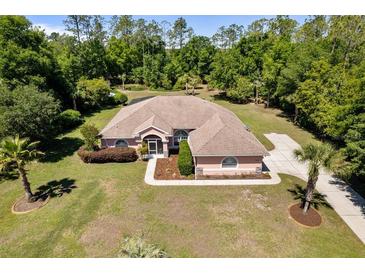 Lovely single-story home featuring a well-manicured lawn and mature trees at 21939 Sw 85Th Loop, Dunnellon, FL 34431