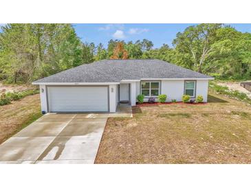 Charming single-story home with a well-manicured lawn and attached two car garage at 16848 Sw 41St Avenue Rd, Ocala, FL 34473