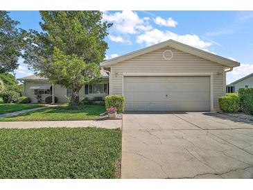 Charming single-story home with a well-maintained front yard and a two-car garage at 10347 Se 178Th Pl, Summerfield, FL 34491