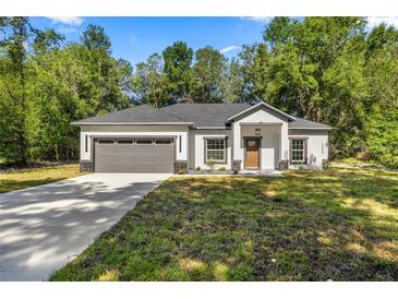 Beautiful single-story home with a well-maintained lawn, neutral paint, and two-car garage at 14540 Se 33Rd Ter, Summerfield, FL 34491