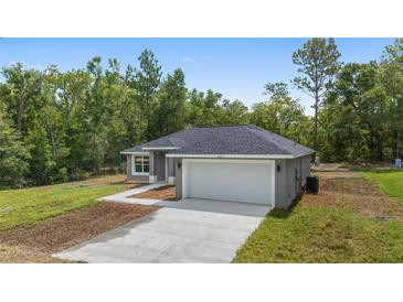 Charming single-story home boasts a two-car garage and simple landscaping at 2297 Sw 143 Ct, Ocala, FL 34481