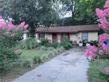Charming single-story home featuring a well-maintained yard and colorful landscaping at 2312 Ne 37Th St, Ocala, FL 34479
