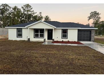 Charming single-story home featuring a freshly landscaped front yard and a two-car garage at 11506 Nw 20Th St, Ocala, FL 34482