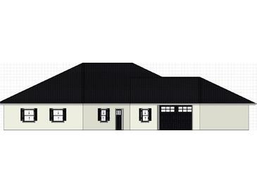 Traditional home showcasing a black roof, neutral siding, and a coordinated garage door and shutters at 2220 2Nd St, Mulberry, FL 33860