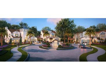 Luxury homes community with landscaped streets and circular driveways at 105 Jardin Cove, Altamonte Springs, FL 32714