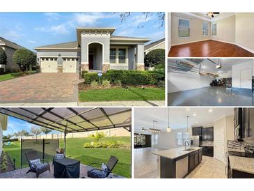 Charming one-story home featuring a two-car garage and a beautifully landscaped front yard at 16059 Hampton Crossing Dr, Winter Garden, FL 34787