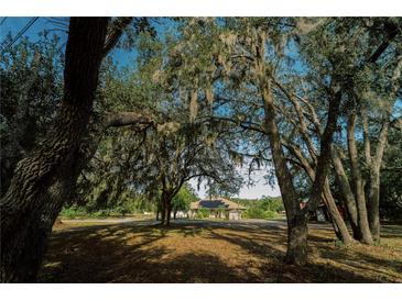 Mature oak trees with Spanish moss frame the home at 4999 Disston Dr, St Cloud, FL 34771