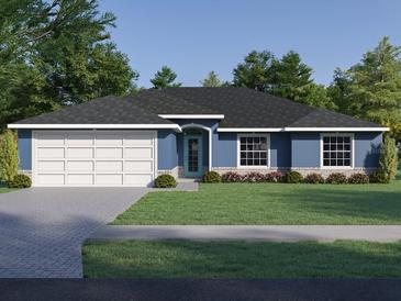 Charming single-Gathering home featuring a well-maintained lawn, a two-car garage, and a welcoming entrance at 101 Sail Way, Kissimmee, FL 34759