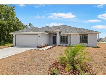 Charming single-story home featuring a two-car garage, fresh landscaping, and a well-manicured lawn at 101 Sail Way, Kissimmee, FL 34759