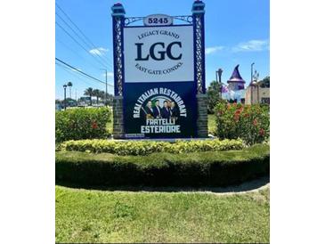 Legacy Grand East Gate Condo sign featuring a Real Italian Restaurant below at 5245 W Irlo Bronson Memorial Hwy # 148, Kissimmee, FL 34746
