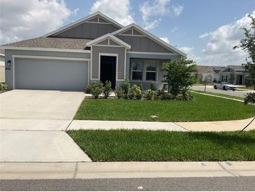 Charming single-story home with a manicured lawn and beautiful landscaping in a well-kept neighborhood at 553 Sea Turtle Ln, Haines City, FL 33844