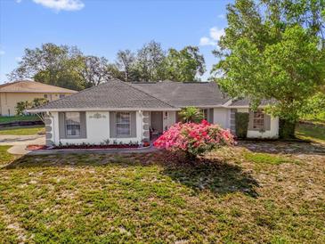 Charming single-story home with well-maintained lawn and mature landscaping, enhancing its curb appeal at 511 Mobley Dr, Deltona, FL 32725