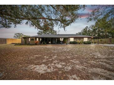 Ranch-style home with a large yard and mature trees at 2028 Marker Rd, Polk City, FL 33868