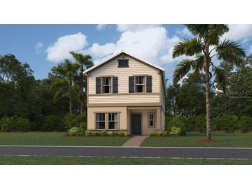 Charming two-story home with well-maintained landscaping and tropical palm trees at 7244 Summer Ivy Aly, Orlando, FL 32829