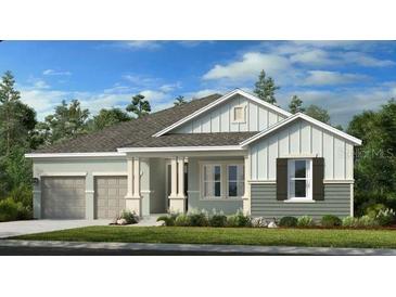 Charming single-Gathering home features a modern design, two-car garage, and well-maintained landscaping at 12898 Harvest Rain Ave, Winter Garden, FL 34787