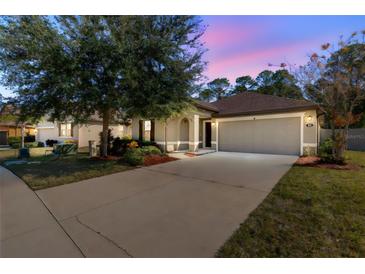 Attractive single-story home with a two-car garage and landscaped front yard at 462 Tuscany Chase Dr, Daytona Beach, FL 32117