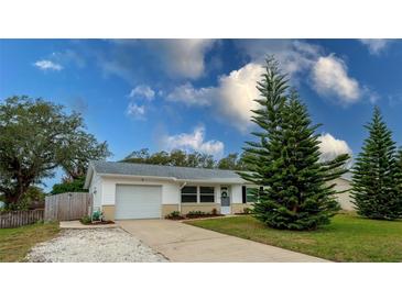 Charming single-story home with a well-maintained lawn and driveway at 1036 Tompkins Dr, Port Orange, FL 32129