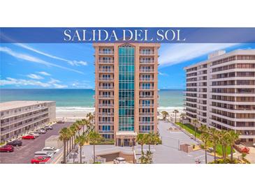 Oceanfront condominium building with parking and beach access at 3737 S Atlantic Ave # 504, Daytona Beach, FL 32118