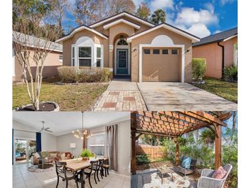 Cute one-story house with a landscaped yard and attached garage at 109 Sundance Ct, Winter Springs, FL 32708