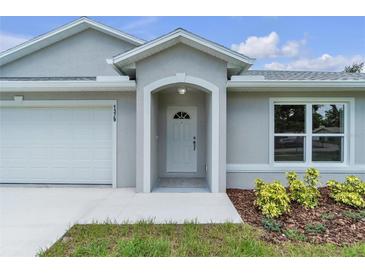 Inviting entryway showcasing the front door and well-manicured landscaping at 1329 N Old Mill Dr, Deltona, FL 32725