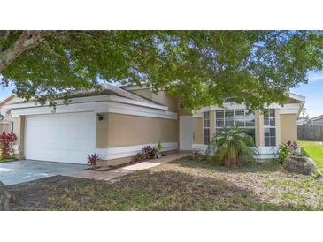 Charming home featuring a well-maintained lawn and a two-car garage at 14634 Brightwell Ct, Orlando, FL 32824
