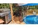 This above-ground pool with a wooden deck offers a refreshing retreat in the backyard at 8847 Rose Hill Dr, Orlando, FL 32818