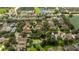 Expansive aerial view of a well-maintained community with mature trees and a serene lake at 7036 Mapperton Dr, Windermere, FL 34786
