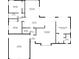 Detailed floor plan showcasing the layout of the home, including bedroom, kitchen, and living room dimensions at 2469 Courtland Blvd, Deltona, FL 32738