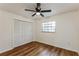 Bedroom with ceiling fan and closet at 1228 Se 17Th St, Ocala, FL 34471