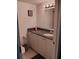 Bathroom featuring granite countertop vanity and modern lighting fixtures at 4200 Lake Underhill Rd # A, Orlando, FL 32803