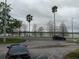 Water view shows a scenic view of palm trees, a lake, and a distant cityscape on a cloudy day at 4200 Lake Underhill Rd # A, Orlando, FL 32803