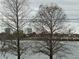 Water view featuring bare trees and a city skyline in the background, seen on a cloudy day at 4200 Lake Underhill Rd # A, Orlando, FL 32803