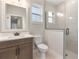 Modern bathroom featuring a glass shower and stylish vanity at 3022 Peel Ave, Orlando, FL 32806