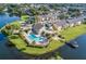 Aerial view of the community pool and lake at 948 Lake Destiny Rd # G, Altamonte Springs, FL 32714