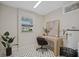 Bright office nook featuring a modern desk, chair, and polka dot flooring at 2814 Coventry Ave, Lakeland, FL 33803