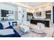 Open floor plan with modern kitchen, breakfast bar, and comfortable living space at 1544 Corolla Ct, Reunion, FL 34747