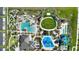 Aerial view of resort-style pool, water park, and clubhouse at 1457 Olympic Club Blvd, Champions Gate, FL 33896