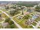 Aerial view of house and surrounding neighborhood at 501 Kilimanjaro Dr, Kissimmee, FL 34758