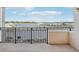 Balcony overlooking the water with a metal railing at 612 Marina Point Dr # 6120, Daytona Beach, FL 32114